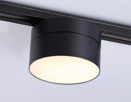 Трековый однофазный светодиодный светильник GL6877 BK черный LED 16W 3000K D115*90 Ambrella Light