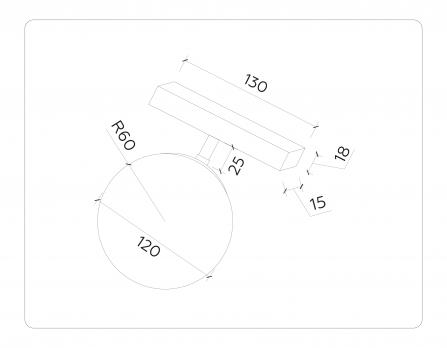 Светильник светодиодный трековый для шинопровода Magnetic GL3921 BK/FR черный/белый матовый LED 6W 4200К 48V 360° D123*H163 Ambrella Light