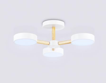 Подвесной светодиодный светильник с пультом FL4821/3 WH белый 3000K-6400K 40W D580*160 (ПДУ ИК) Ambrella Light