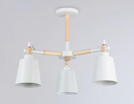 Подвесная люстра TR82204/3 WH/LW белый/светлое дерево E27/3 max 40W D560*430 Ambrella Light