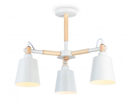 Подвесная люстра TR82204/3 WH/LW белый/светлое дерево E27/3 max 40W D560*430 Ambrella Light