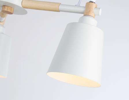 Подвесная люстра TR82204/3 WH/LW белый/светлое дерево E27/3 max 40W D560*430 Ambrella Light