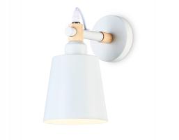 Настенный светильник со сменной лампой TR82212 WH/LW белый/светлое дерево E27 max 40W 230*130*190 Ambrella Light