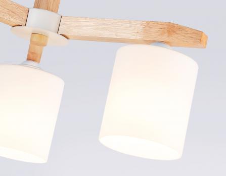 Подвесная люстра TR83112/3 WH/LW белый/светлое дерево E27/3 max 40W D580*320 Ambrella Light