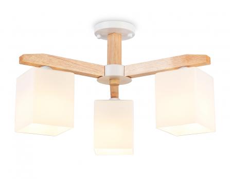 Подвесная люстра TR83115/3 WH/LW белый/светлое дерево E27/3 max 40W D580*320 Ambrella Light