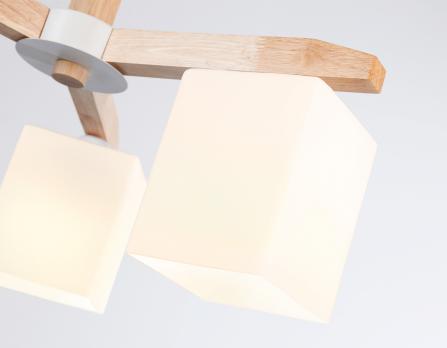 Подвесная люстра TR83115/3 WH/LW белый/светлое дерево E27/3 max 40W D580*320 Ambrella Light