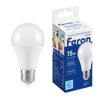 Лампа светодиодная Feron LB-94 Шар E27 15W 6400K