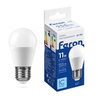 Лампа светодиодная Feron LB-750 Шарик E27 11W 6400K