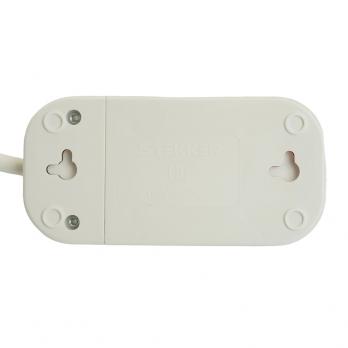 Удлинитель двухместный с/з  STEKKER HM06-21-03 3x1мм2, 3м, серия Home (У10-001), белый