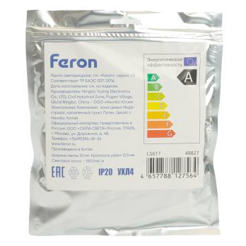 Светодиодная LED лента Feron LS617, 240SMD(2835)/м 19Вт/м 12V 5000*10*1.22мм 4000К, IP20