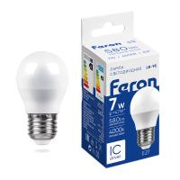 Лампа светодиодная Feron LB-95 Шарик E27 7W 2700K