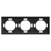 Рамка STEKKER, PFR00-5003-05 3-местная, серия Эмили, черный уголь, soft touch