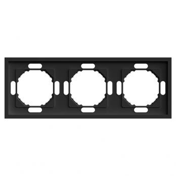 Рамка STEKKER, PFR00-5003-05 3-местная, серия Эмили, черный уголь, soft touch