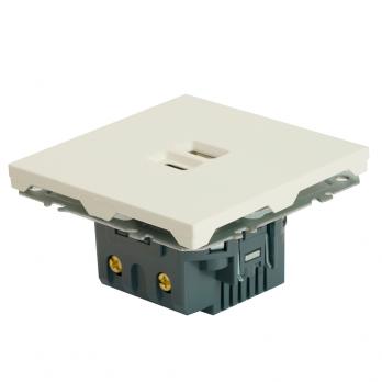 Розетка 2-местная USB + Type C (механизм), STEKKER, 250В, 20W, серия Эмили, RST10-5115-01, белый фарфор, soft touch