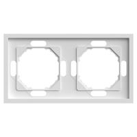 Рамка STEKKER, PFR00-5002-01 2-местная, серия Эмили, белый фарфор, soft touch