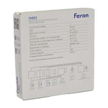 Выключатель беспроводной FERON TM91 SMART, 7мВт, IP65, одноклавишный, графит