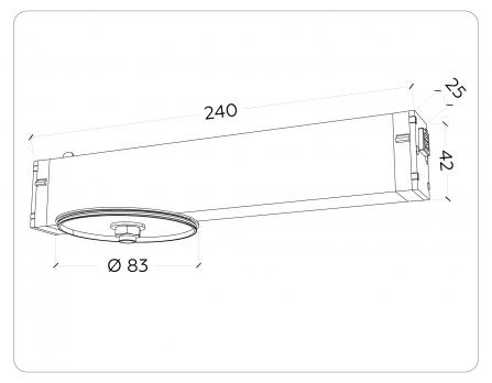 Крепеж трековый для корпуса DIY D85mm Magnetic 220V A2542 BK черный крепеж трековый для корпуса DIY D85mm 232*83*55 Ambrella light