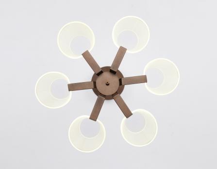 Подвесная светодиодная люстра с пультом AK4025/6 CF кофе 96W D600*300 (ПДУ РАДИО 2.4) Ambrella light