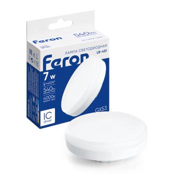 Лампа светодиодная Feron LB-451 GX53 7W 4000K