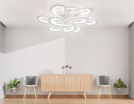 Потолочный светодиодный светильник с пультом FA1704/6+3 WH/CH белый/хром 255W 3000K-6400K 610*610*130 (ПДУ РАДИО 2.4G) Ambrella light