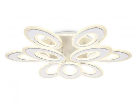 Потолочный светодиодный светильник с пультом FA8933/6+3 WH/CH белый/хром 255W 3000K-6400K 740*660*120 (ПДУ РАДИО 2.4G) Ambrella light