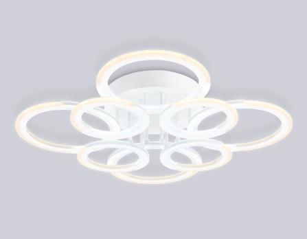 Светильник светодиодный потолочный FA8945/4+4 WH белый 106W 3000-6000K D670*120 (ПДУ ИК) Ambrella light
