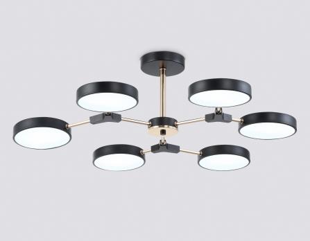Светильник светодиодный подвесной FL516334/6 BK/FGD черный/золото 108W 3000-6000K D780*210 (без ПДУ) Ambrella light