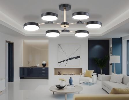 Светильник светодиодный подвесной FL516334/6 BK/FGD черный/золото 108W 3000-6000K D780*210 (без ПДУ) Ambrella light