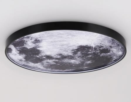 Настенно-потолочный светодиодный светильник FW11115 BK черный 50W LED 3000-6400K D800*38 Ambrella light
