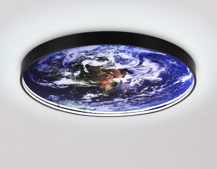 Настенно-потолочный светодиодный светильник FW11134 BK черный 31W LED 3000-6400K D500*38 Ambrella light