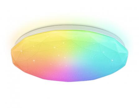Светодиодный светильник RGB с пультом управления FZ417 WH белый IP20 46W 3000K-6500K+RGB D380*60 (ПДУ ИК) Ambrella light