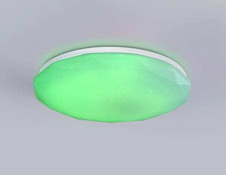Светодиодный светильник RGB с пультом управления FZ417 WH белый IP20 46W 3000K-6500K+RGB D380*60 (ПДУ ИК) Ambrella light