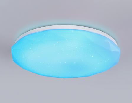Светодиодный светильник RGB с пультом управления FZ418 WH белый IP20 66W 3000K-6500K+RGB D480*65 (ПДУ ИК) Ambrella light