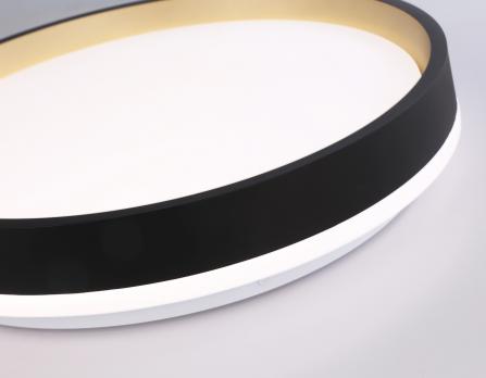 Светодиодный светильник RGB с пультом управления FZ604 BK/GD черный/золото IP20 46W 3000K-6500K+RGB D390*80 (ПДУ ИК) Ambrella light