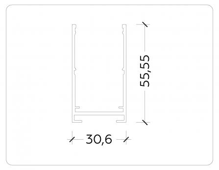 Шинопровод накладной Magnetic 220V IP20 2000*30.6*56 GL1004 BK черный IP20 220V 2000*30.6*56 Ambrella light