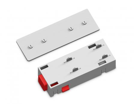 Коннектор питания прямой с соединителем для шинопровода Magnetic 220V GL1105 WH белый коннектор питания с соеденителем прямой для шинопровода Magnetic 220V 68*28.5*18 Ambrella light