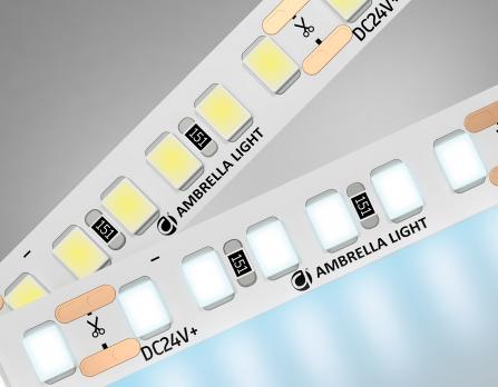 Светодиодная лента GS3213 2835 180Led /14.4W m/ 24V IP20 6500K 5m (2 конт.) GS3213 2835 180Led/ 14.4W m/ 24V IP20 6500K/ 5000*10*1.2mm (2 конт.) Ambrella light