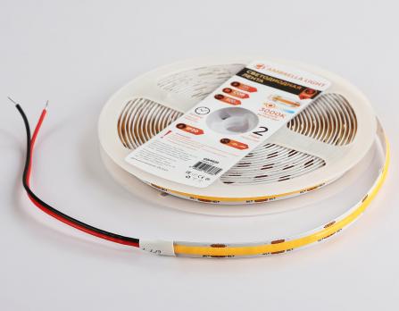 Светодиодная лента Ambrella Light GS4651 COB 320Led /10W m/ 24V IP20 3000K 5m GS4651 COB 320Led/ 10W m/ 24V IP20 3000K/ 5000*8*1.54mm (2 конт.) Ambrella light