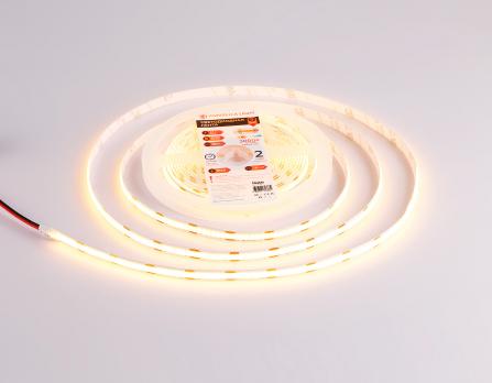 Светодиодная лента Ambrella Light GS4651 COB 320Led /10W m/ 24V IP20 3000K 5m GS4651 COB 320Led/ 10W m/ 24V IP20 3000K/ 5000*8*1.54mm (2 конт.) Ambrella light