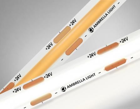 Светодиодная лента Ambrella Light GS4652 COB 320Led /10W m/ 24V IP20 4500K 5m GS4652 COB 320Led/ 10W m/ 24V IP20 4500K/ 5000*8*1.54mm (2 конт.) Ambrella light