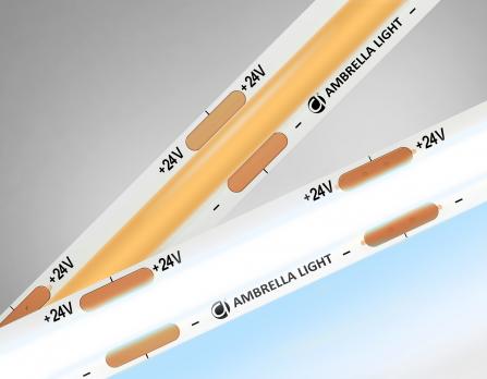 Светодиодная лента Ambrella Light GS4653 COB 320Led /10W m/ 24V IP20 6500K 5m GS4653 COB 320Led/ 10W m/ 24V IP20 6500K/ 5000*8*1.54mm (2 конт.) Ambrella light