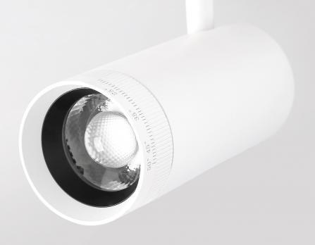 Светильник светодиодный трековый ZOOM для шинопровода Magnetic Ultra Slim GV1570 WH белый IP20 10W 4200K 48V 15-51° D55*185 Ambrella light