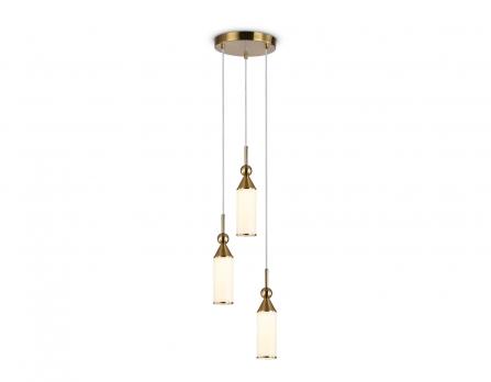 Подвесной светильник LH55272/3 BS/FR латунь/белый матовый E14 max 40W D230*1200 Ambrella light