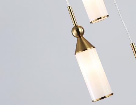 Подвесной светильник LH55272/3 BS/FR латунь/белый матовый E14 max 40W D230*1200 Ambrella light