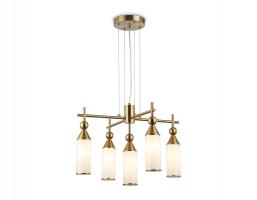 Подвесная люстра LH55276/5 BS/FR латунь/белый матовый E14*5 max 40W D520*1390 Ambrella light