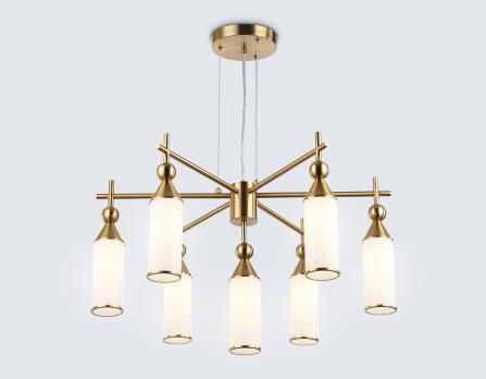 Подвесная люстра LH55278/7 BS/FR латунь/белый матовый E14*7 max 40W D640*1390 Ambrella light
