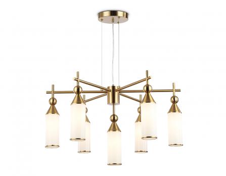 Подвесная люстра LH55278/7 BS/FR латунь/белый матовый E14*7 max 40W D640*1390 Ambrella light