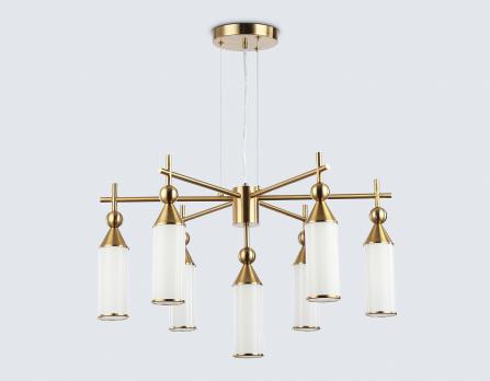 Подвесная люстра LH55278/7 BS/FR латунь/белый матовый E14*7 max 40W D640*1390 Ambrella light