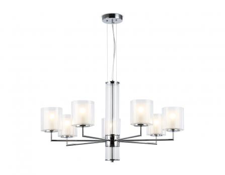 Подвесная люстра LH56003/7 СH/FR хром/белый матовый E14*7 max 40W D790*1260 Ambrella light