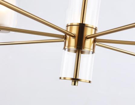 Подвесная люстра LH56013/7 BS/FR латунь/белый матовый E14*7 max 40W D790*1260 Ambrella light